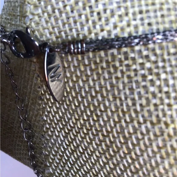 New York & Company Silver Purple Layered Necklace - Picture 6 of 7